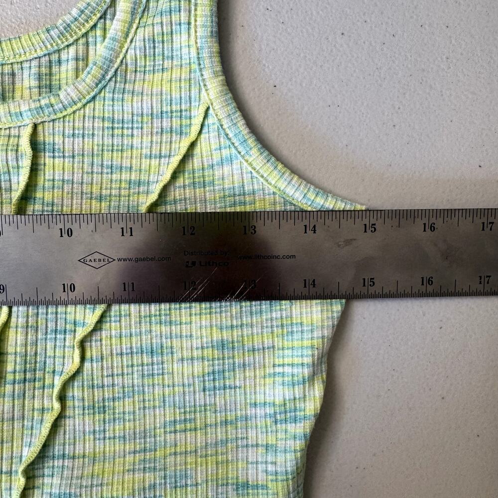 Derek Heart Women's Cropped Green Corset Tank Top Medium - Picture 4 of 5